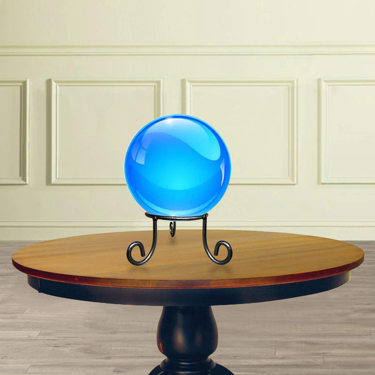 Black Iron Ball Stand - Gazing Globe Stand for Balls, Sphere Holder Wrought Iron Display Stand