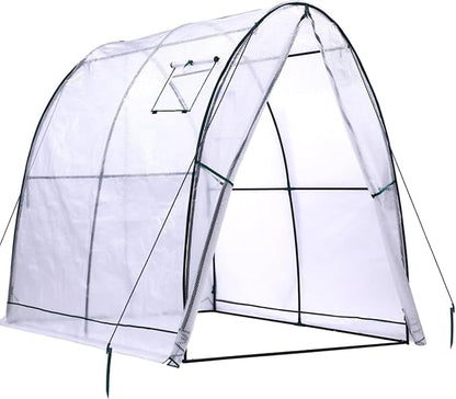 Ohuhu Portable Tunnel Greenhouse Outdoor: Heavy Duty Walk in Green House with Mesh Windows Durable