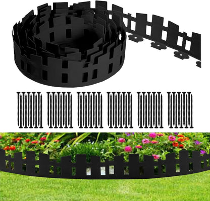 Garden Edging 33FT, Landscape Edging Borders [Extra Tall 4.6IN ] Flexible Lawn Edging Kit with