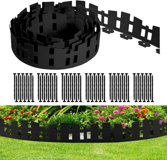Garden Edging 33FT, Landscape Edging Borders [Extra Tall 4.6IN ] Flexible Lawn Edging Kit with