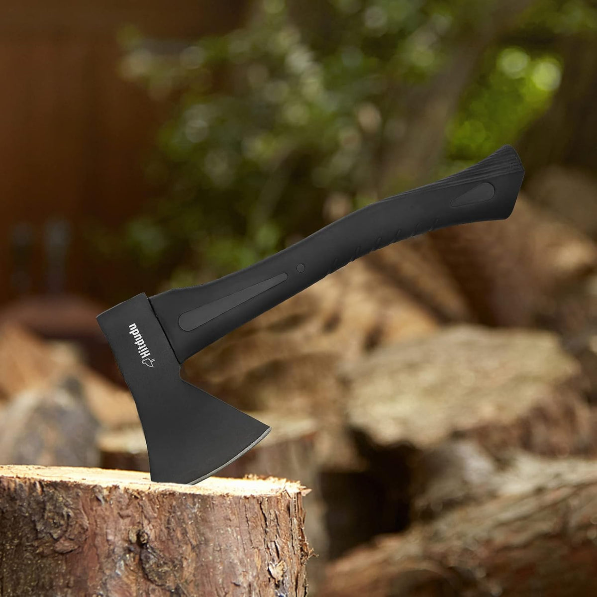 Camping Hatchet, 14" Camping Axe Throwing Axe for Outdoor Wood Splitting and Kindling, Forged
