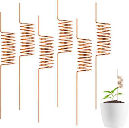 NACHLYNN 6 Pack Electroculture Plant Stakes Soft Copper Wire Long Copper Garden Stakes Pure Electro