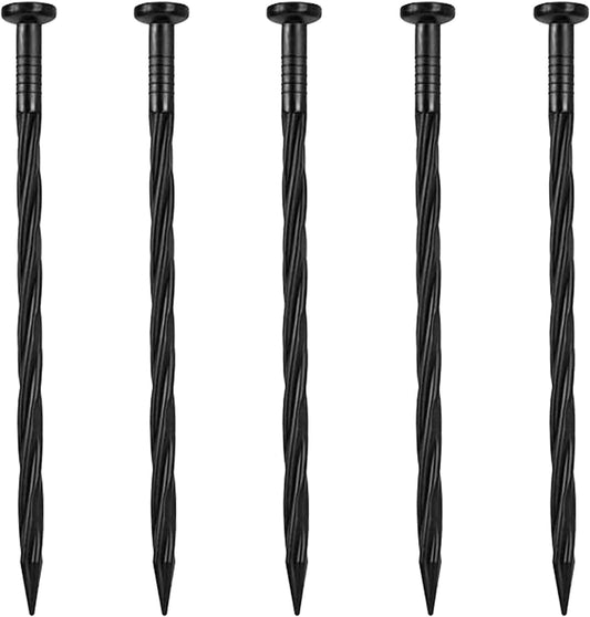 Landscape Spikes 50 Pack,8 Inch Spiral Plastic Garden Landscape Anchoring Spikes for Paver Edging