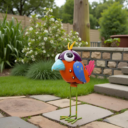 Metal Sparrow Garden Statue -Sparrow Decor Outdoor Sculptures -Garden Decor for