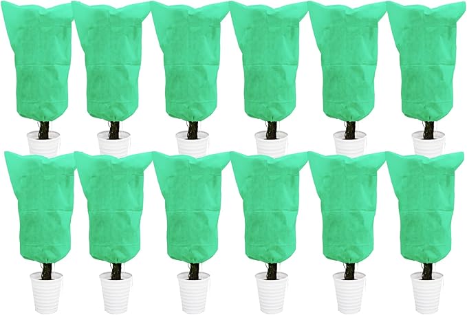 EAONE 12 Pack Plant Covers Freeze Protection, 24x32'' Winter Frosts Cloth for Outdoor Plants