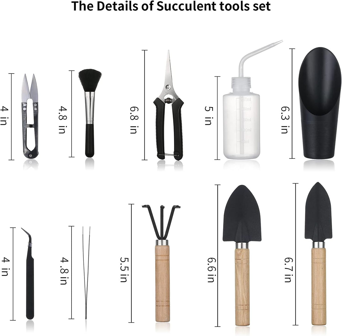 11Pcs Succulent Tools,Mini Garden Tools,Succulent Watering Tool as Plant Accessories,Succulent