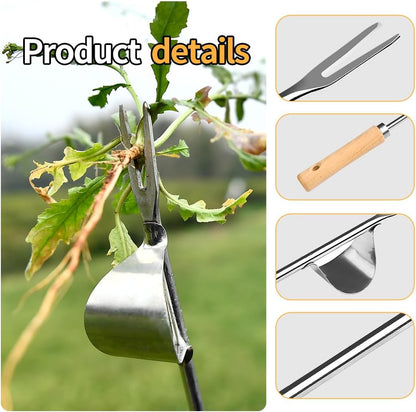Hand Weeder Tool, Stainless Steel 2 Pcs Weeder Tool for Garden and Farm,Weeding Tool for