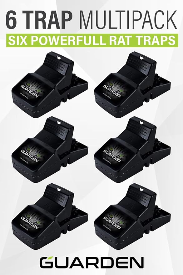Rat Trap Six Pack - Indoor and Outdoor Traps for Mice, Voles, Rats, Chipmunks - Easy to Set
