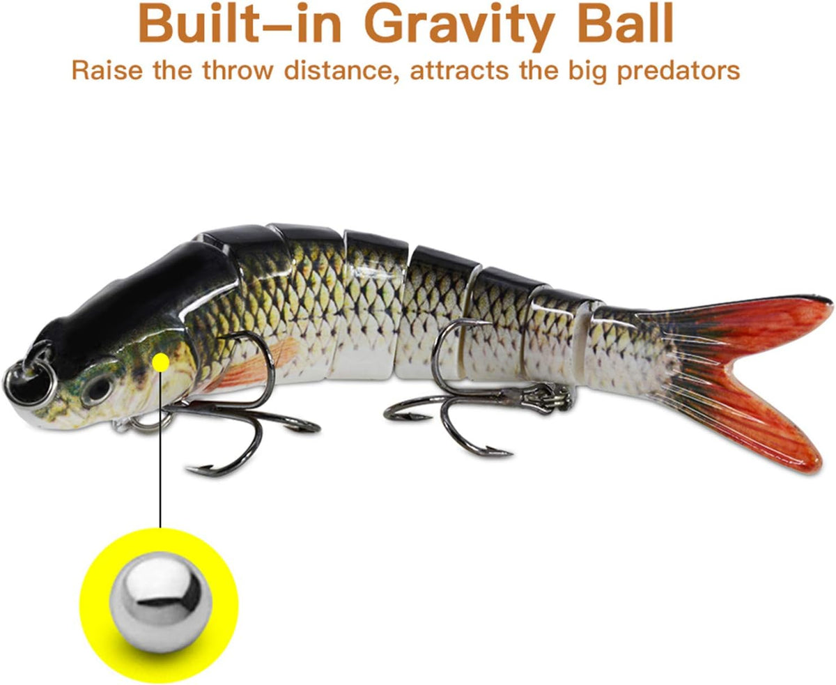 Fishing Lures for Bass Trout Topwater Multi Jointed Swimbaits Slow Sinking Bionic Swimming Lures