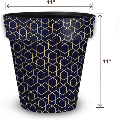 Briarwood Lane Blue Geometric Medium Planter
