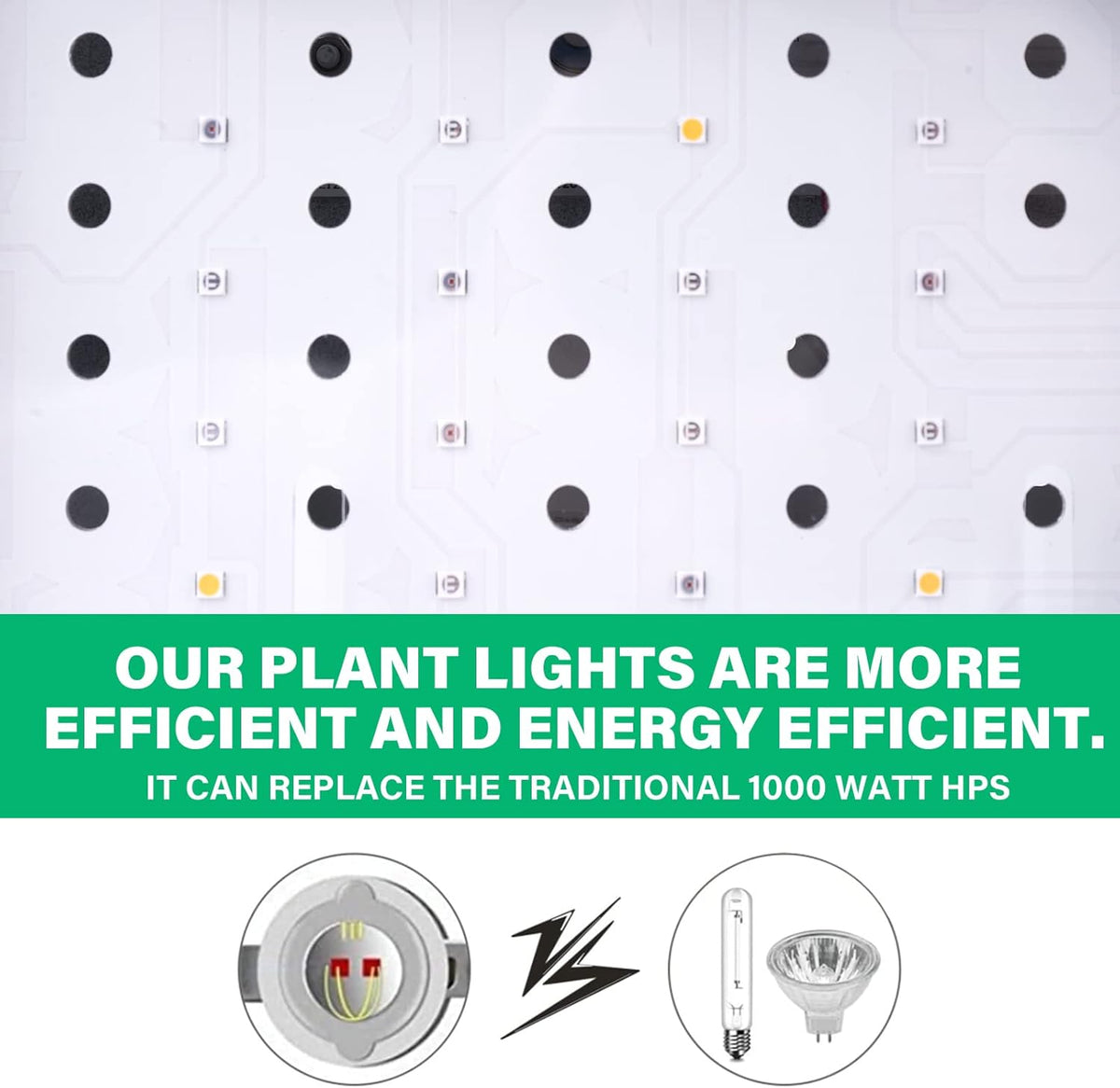 1000w LED Grow Light for Indoor Plants, Full Spectrum Plant Light Growing Lamp for Hydroponic