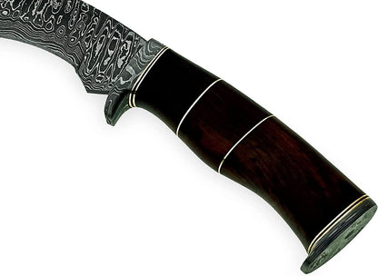 Poshland RG-156 Handmade Damascus Steel 15.00 Inches Kukri Knife - Perfect Grip