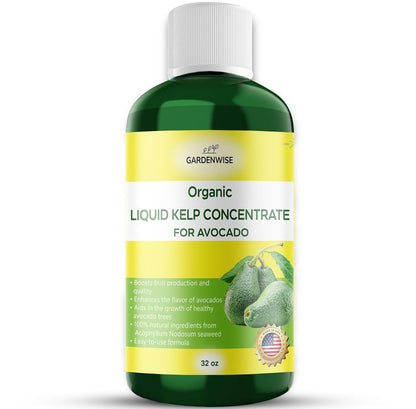 Organic Premium Kelp Seaweed Fertilizer - Liquid Plant Food - Nutrient-Rich Soil Enhancer