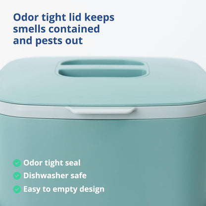 Blue Ginkgo Kitchen Compost Bin [5L / 1.32 GAL] – Filter-Free, Odor-Tight Countertop Food Waste