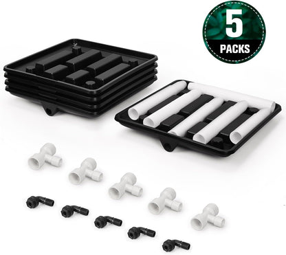Ez-Pz Runoff Trays 15.5in Garden Flood and Drain Plant Base with PVC Legs and Drain Fitting