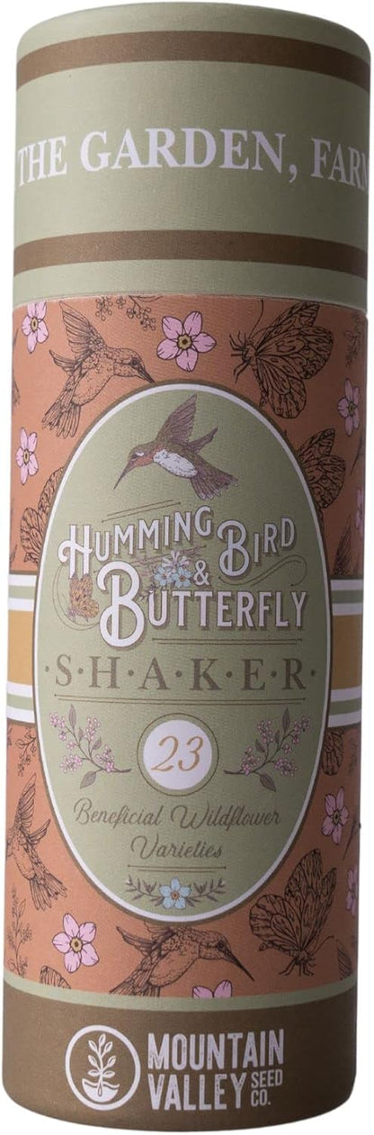Wildflower Seeds Shaker - Hummingbird and Butterfly Mix - 100,000+ Wild Flower Seeds - in Beautiful
