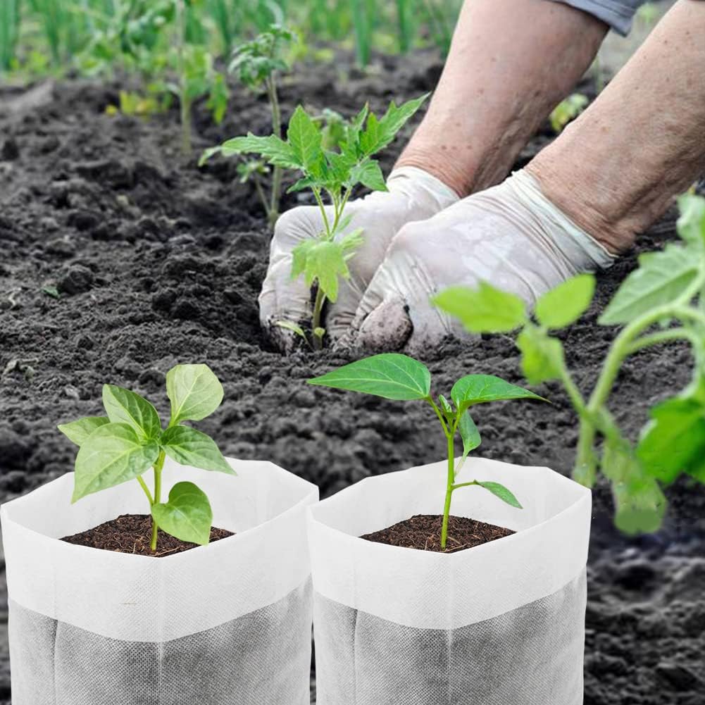 Large Non-Woven Nursery Bags for Plants,25PCS (13.2"x15") Fabric Planters Grow Bags,Seedlings Grow