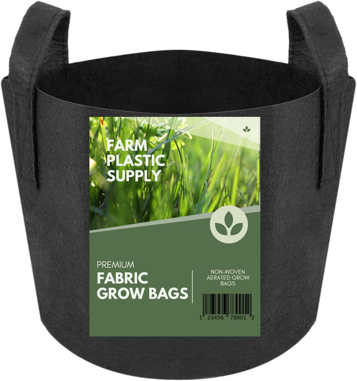 Farm Plastic Supply - 400 Gallon Fabric Grow Bags - (1 Pack) - Nonwoven Fabric Pots with Handles