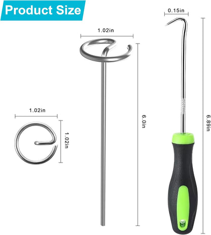 Landscape Fabric Stake, 6-inch Galvanized Round Head Landscape Nail Steel Anti Bending Weed Barrier