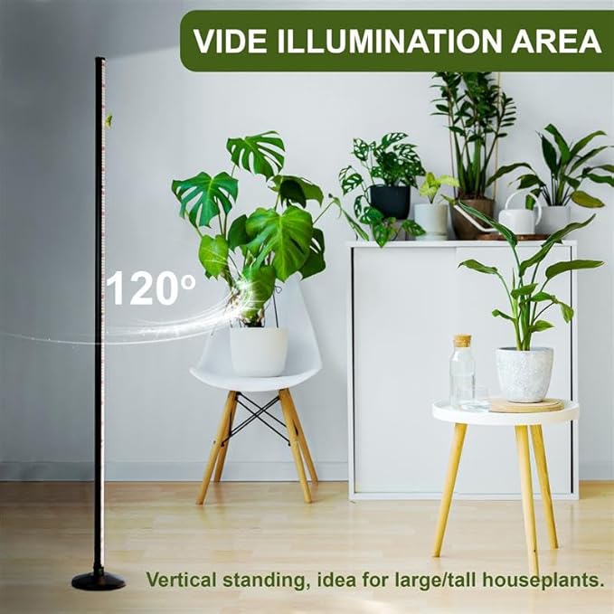 Plant Grow Lights Indoor – 64.5'' Tall Full Spectrum Plant Growing Lamps with 660nm, 3000K & 6000K
