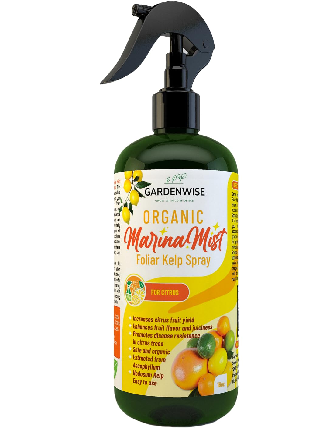 Organic Marina Mist Foliar Kelp Spray for All Citrus and Fruiting Trees | Micro Nutrients for Vital