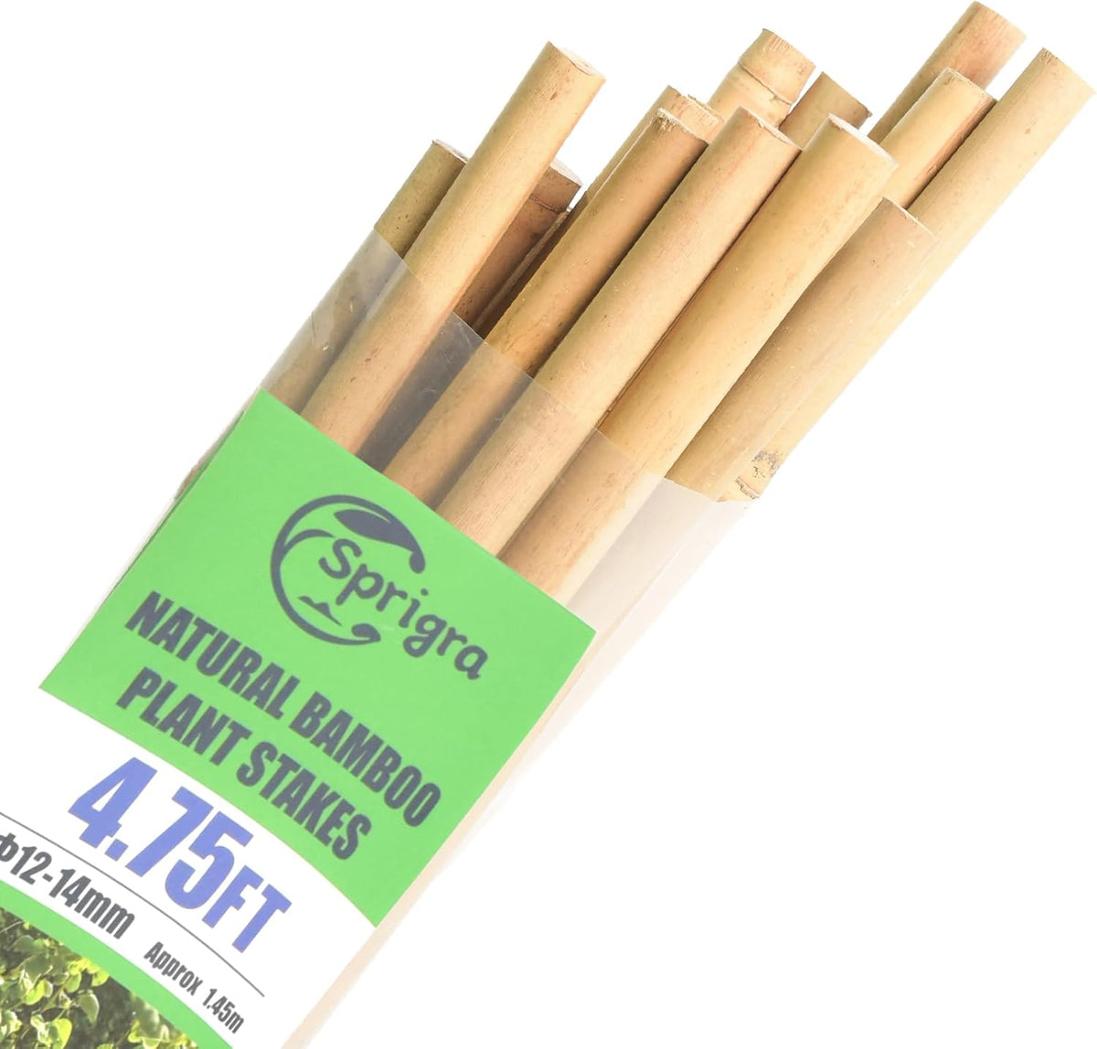 Bamboo Stakes 57 Inch, Approx 5FT Garden Stakes Multi-Purpose, Plant Stakes for Tomatoes, Beans