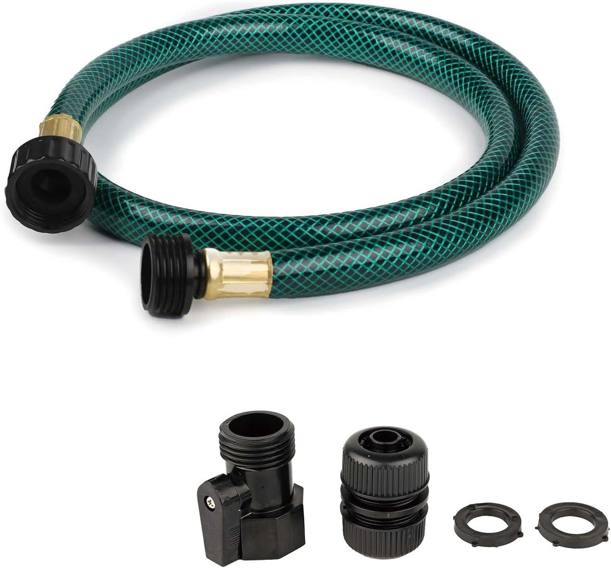 Garden Hose Leakproof for Gardener: 1/2” PVC Water Hoses with GHT Fittings - 4 FT No Kink and