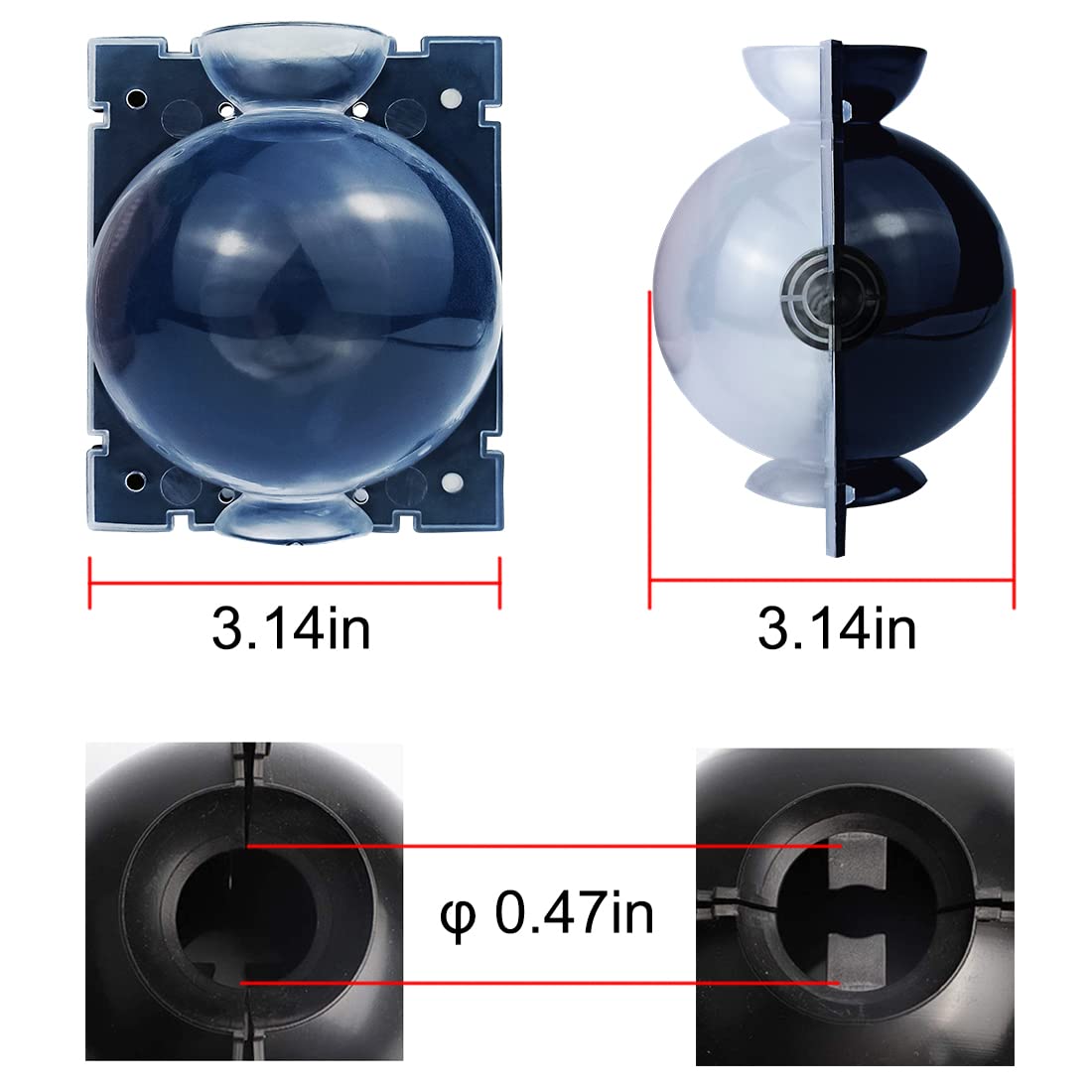 MIIIM 10 PCS Air Layering Propagation Kit with Zip Ties, Reusable Half Transparent Grafting Ball