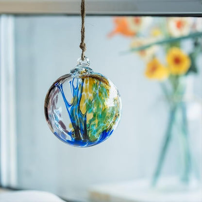 4” Tree of Life Witch Balls, Gazing Balls Hanging Friendship Balls, Hand-Blown Glass Christmas