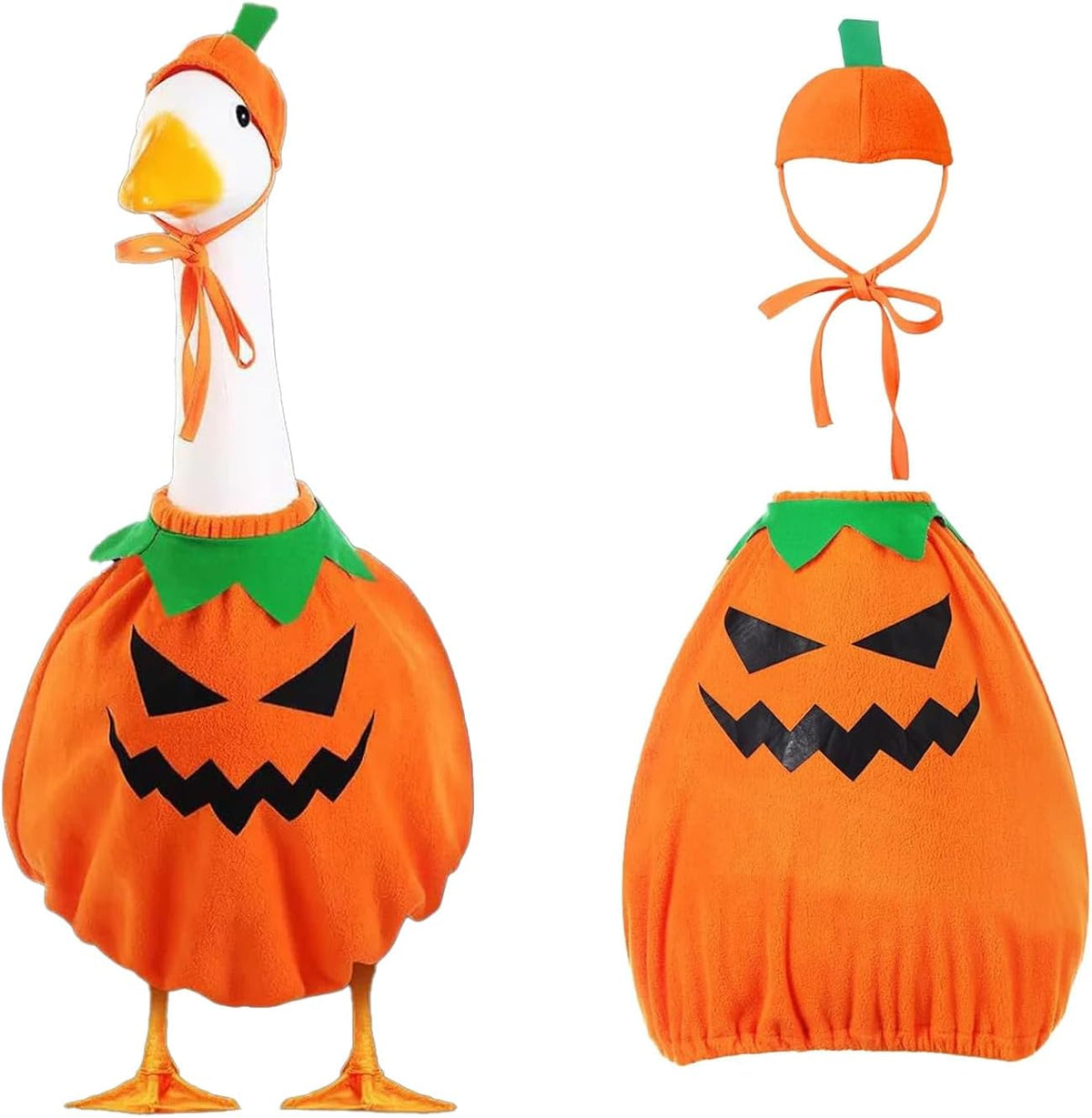 Porch Goose Outfits for 23" Plastic Porch Goose Halloween Pumpkin Outfit Goose Clothes for Cement