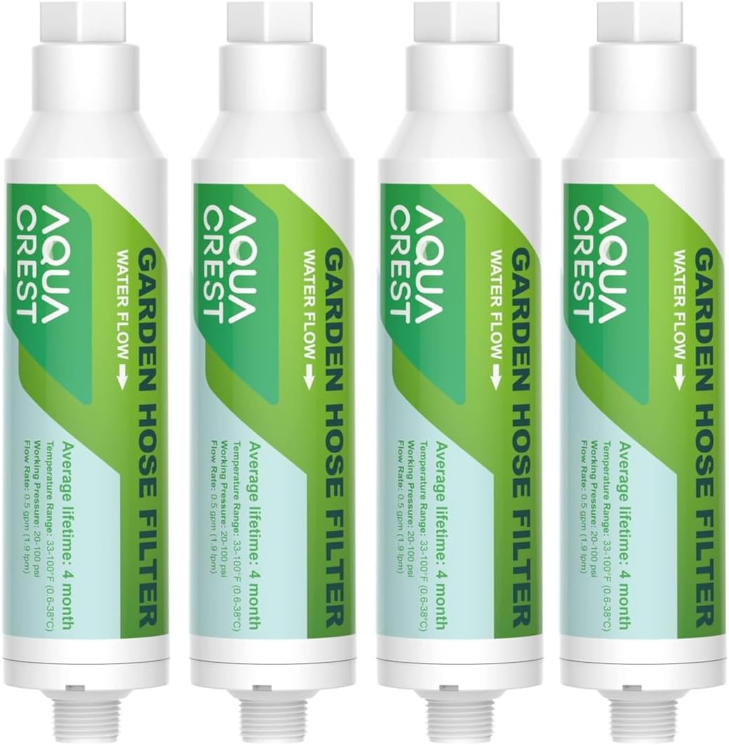 AQUA CREST Garden Hose Water Filter for Plants, Greatly Reduces Chlorine, Odor, Improve Plants