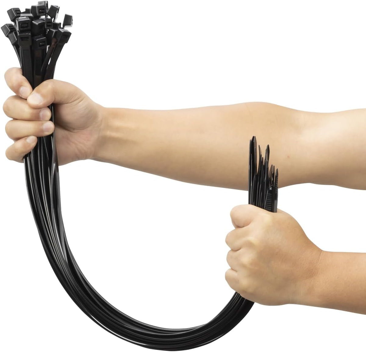 XINGO 26 inch Black Zip Ties Heavy Duty 100 Pack, 200 LBS Ultra Strong Plastic Wire Ties, Large