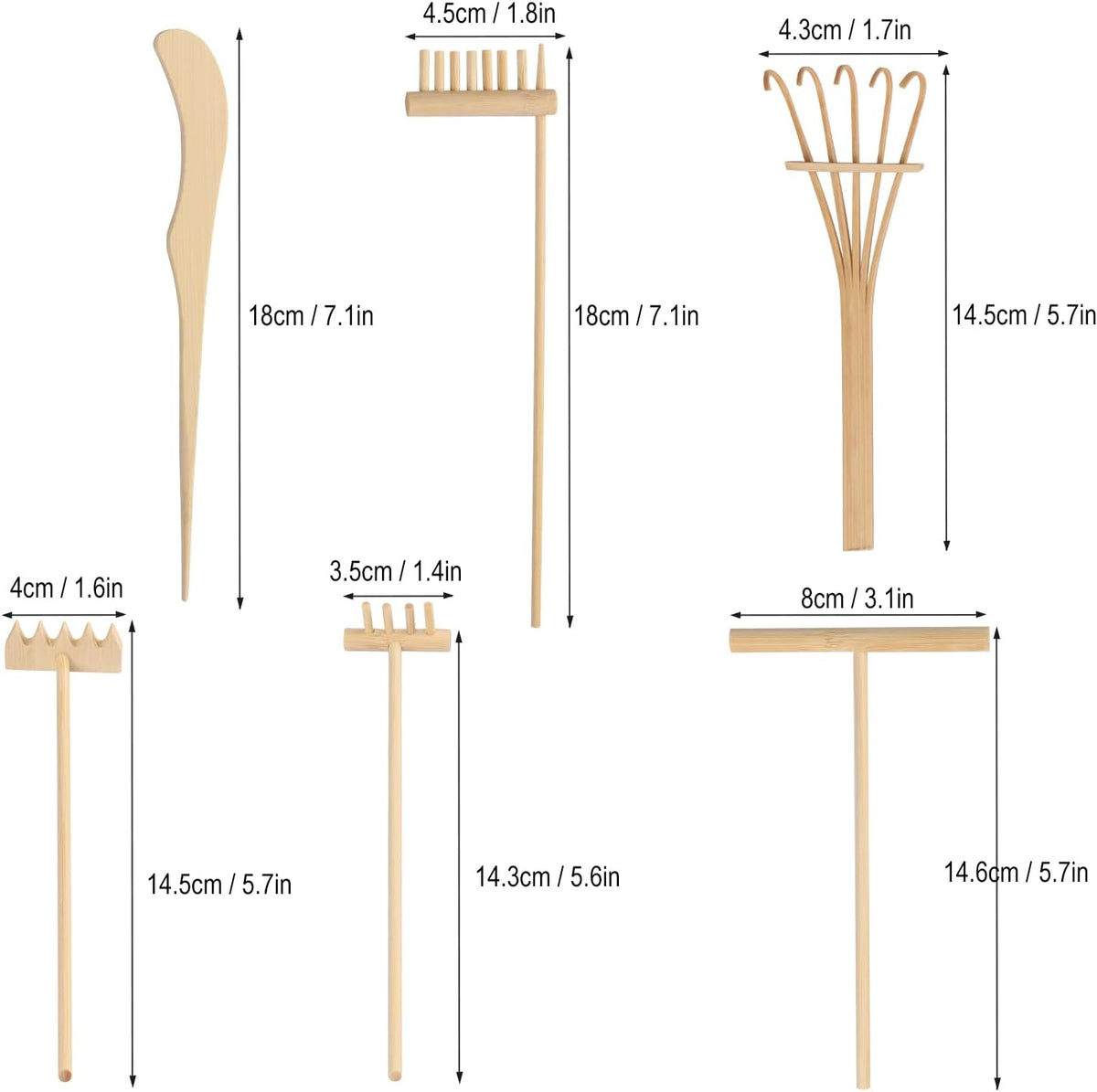 24 PCS DIY Sand Zen Garden Tools, Mini Zen Garden Rake Sets for Serenity and Spiritual Meditation
