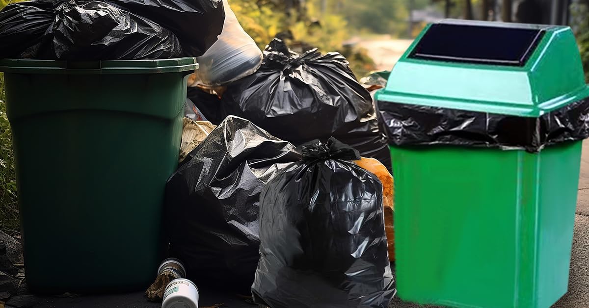 SWIHELP Medium Garbage Bags 8 Gallon /30 Liter Trash Bags Wastebasket Bin Liners Plastic Trash Bags