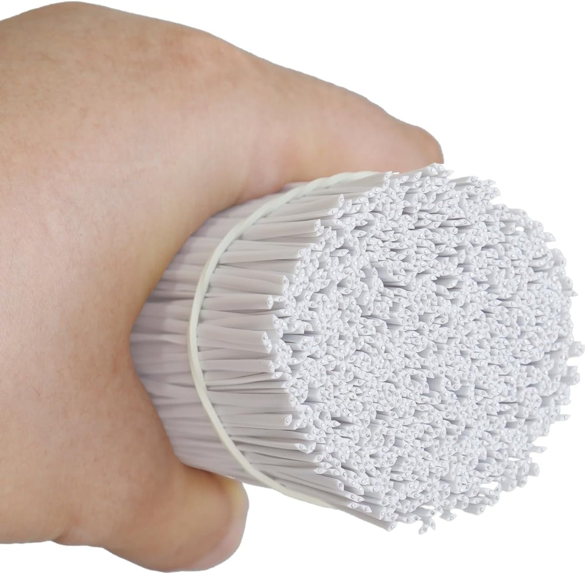 1000 pcs 10 inch White Cable Twist Ties Plastic Twist Ties with Rugged Metal Innercores Reusable