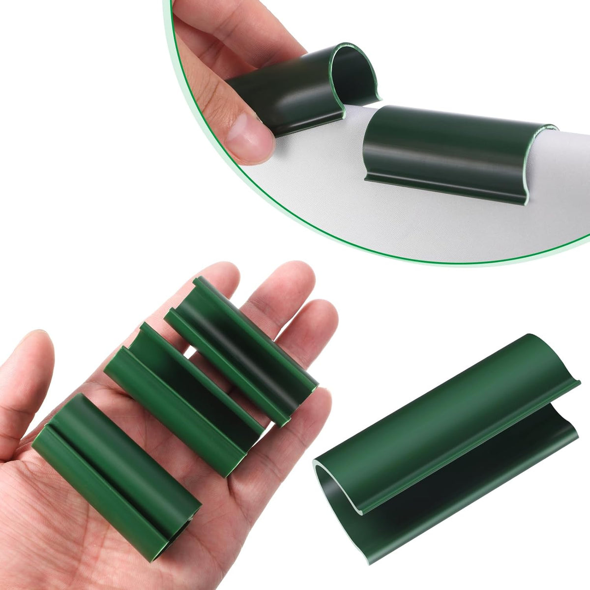 Jetec 32 Pcs PVC Pipe Clips Pool Cover Clamps for Above Ground Pool Greenhouses, Row Covers