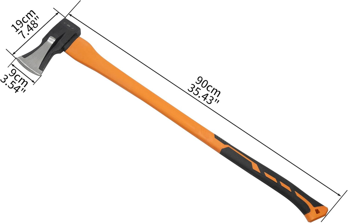HFS(R) 35" Axe Hatchet with Fiberglass Handle 70.55oz/2000g Head Weight Heat-Treated Blade