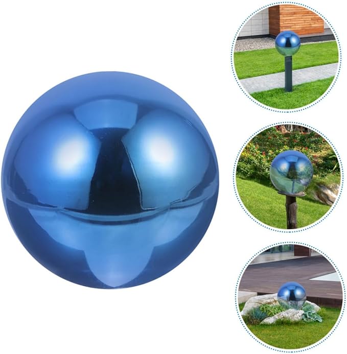 Garden Gazing Ball Reflective Surface Polished Decorative Ball for Lawn Statue 12 Inches for