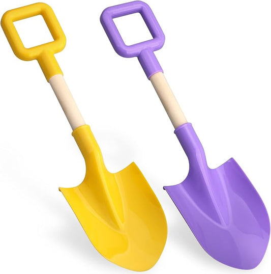 Amarlozn Beach Sand Shovels Toy for Kids, Jumbo Gardening Tool Kit, 16" Sturdy Long Handheld Wooden