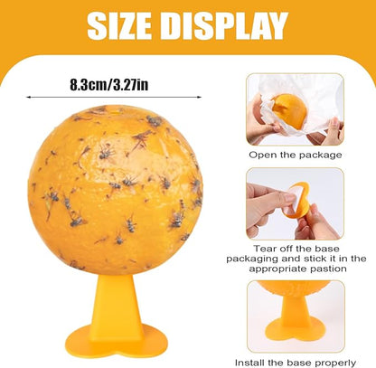 6 PCS Fly Trap Indoor Fly Sticky Ball, Hanging Fly Trap Outdoor Bug Gnat Trap Ball, Bug Catcher