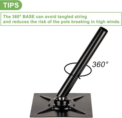 Bird Repeller Universal Base Protects Plants from Birds by Placing a Kite with a Pole on Top of The