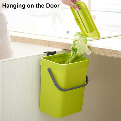 LALASTAR Food Waste Basket Bin for Kitchen, Small Countertop Compost Bin with Lid, Odor-Free Food