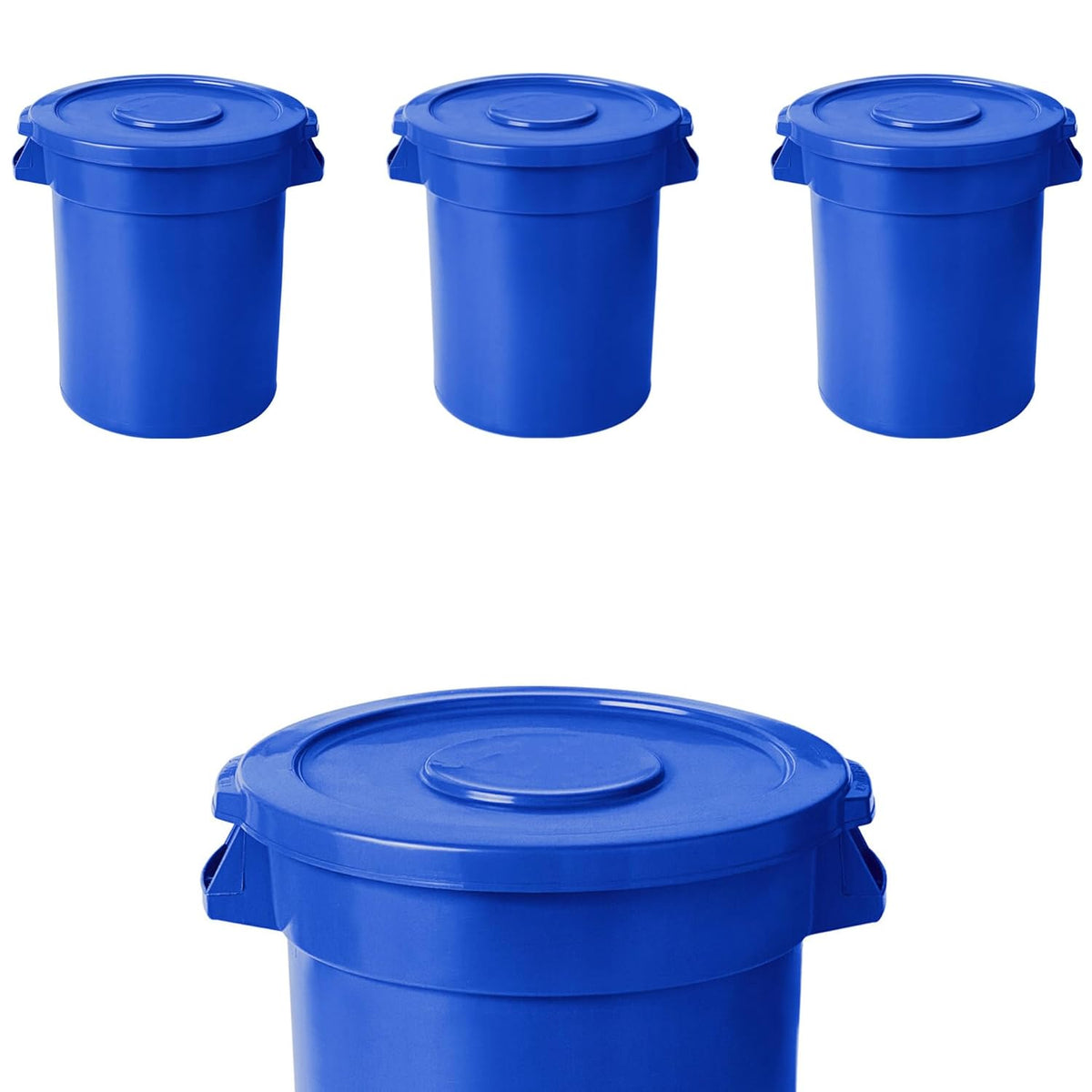 PRO&Family 20 Gallon Trash Can with Lid Round Ingredient Storage Containers Recycling Bin Kitchen