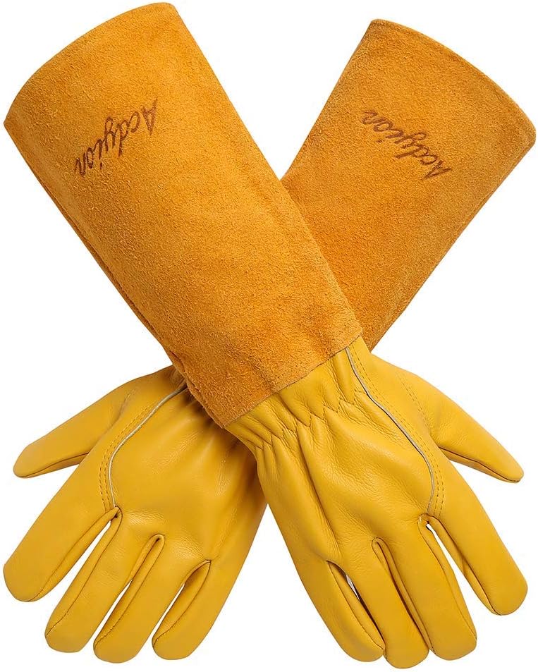 Acdyion Gardening Gloves for Women/Men Rose Pruning Thorn & Cut Proof Long Forearm Protection