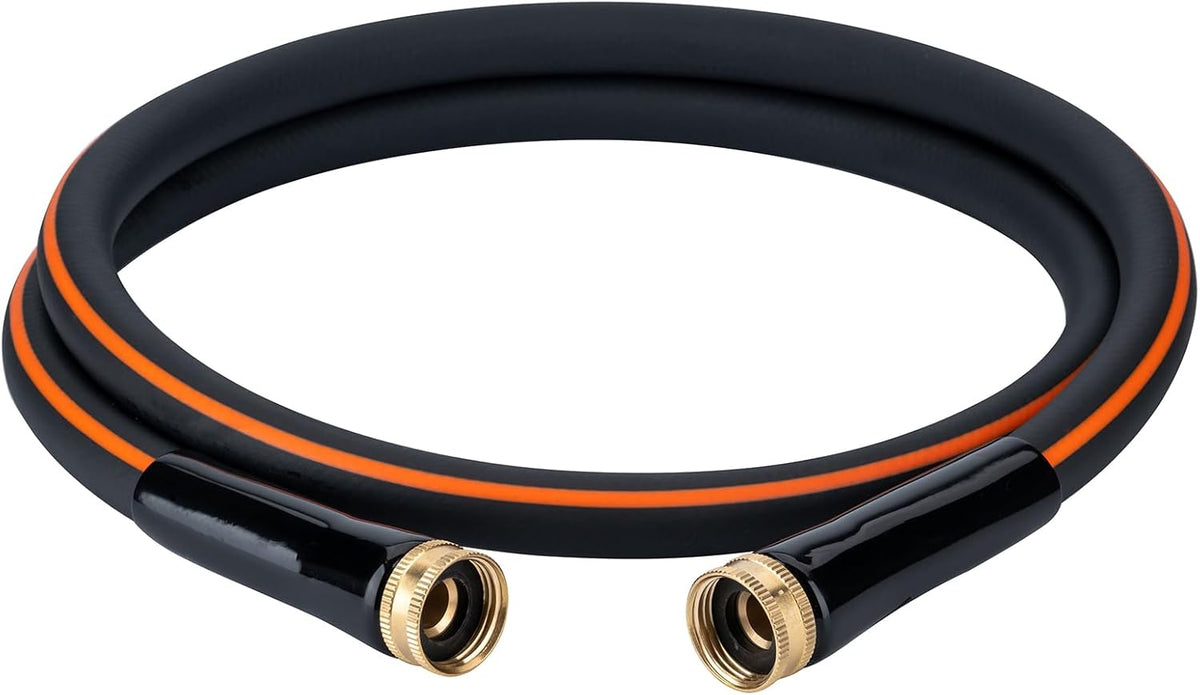 EASTRANS Female to Female Garden Hose 5 ft x 5/8", Heavy Duty Short Water Hose with 3/4" Solid