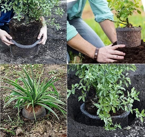 5pcs 5 Gallon Gopher and Vole Wire Baskets Protect Plants, Trees, Flowers and Bulbs from Voles
