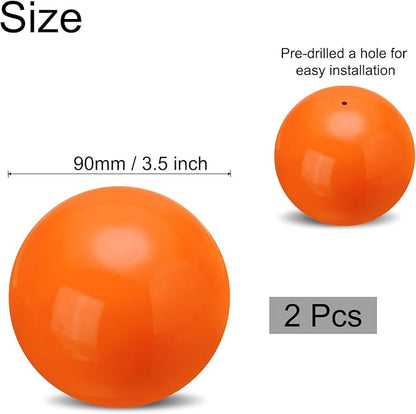uxcell 2 Pcs Gazing Globe Decor Ball 3.5 Inch 90mm Reflective Garden Sphere Polished Hollow Ball