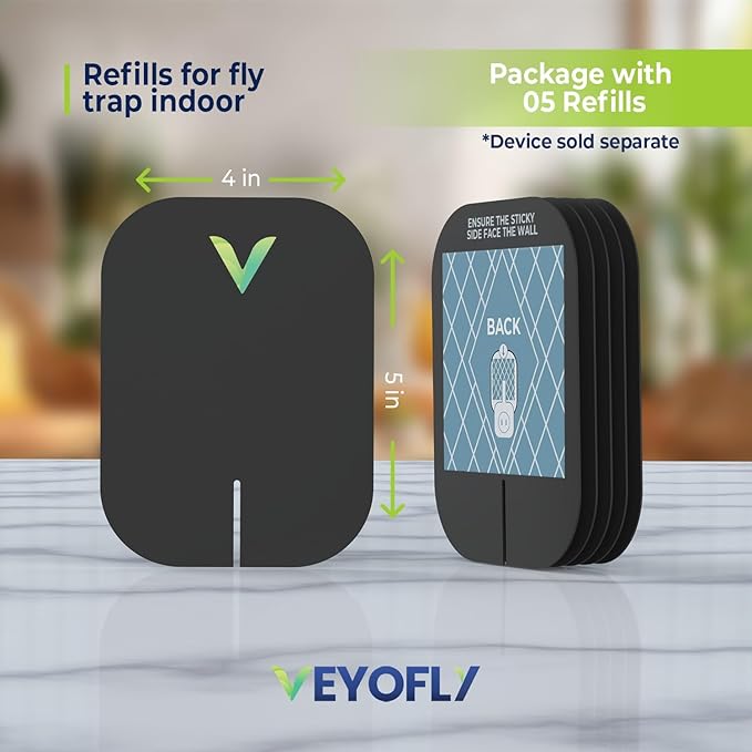 VEYOFLY Fly Trap Indoor Refill, Fruit Fly Traps for Indoors, Gnat Traps for House Indoor,Fly