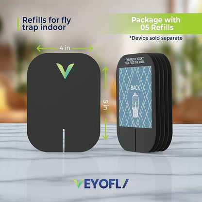 VEYOFLY Fly Trap Indoor Refill, Fruit Fly Traps for Indoors, Gnat Traps for House Indoor,Fly