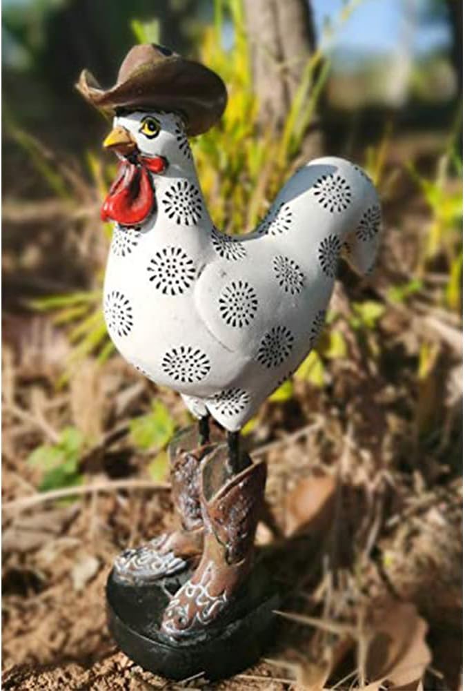 LIFFY Rooster Garden Statue Outdoor,Indoor Resin Home Decor Figurines Decorations,Farm Animals